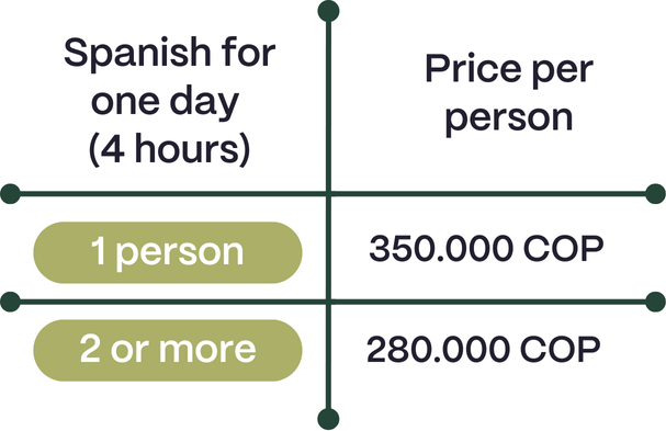 spanish for one day medellin colombia