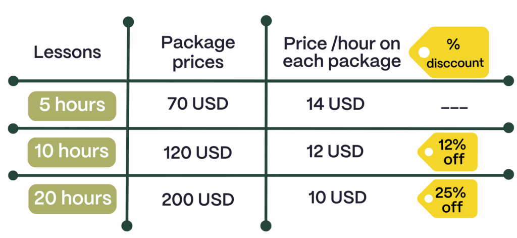 group spanish lessons price
